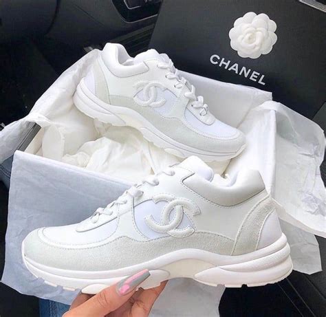 chanel trainers womens all white|chanel white sneakers for women.